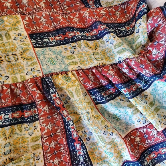 𝅺Band of Gypsies Boho multi color Sheer tunic XS - Picture 8 of 8
